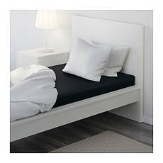 Простирадло натяжне IKEA DVALA чорний 90х200 см 101.458.37, фото 5