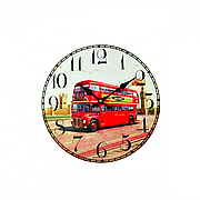 Годинник настінний «London, червоний автобус», круглі, 29 см, OR-1043