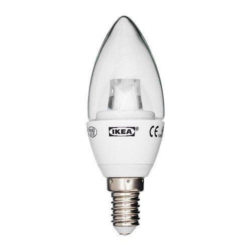 Світлодіод E14 IKEA LEDARE свічкоподібний прозорий 90 lm 302.179.27