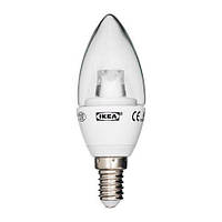 Светодиод E14 IKEA LEDARE свечевидный прозрачный 90 lm 302.179.27