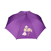 Парасолька дитяча з свистком фіолетова з принтом напівавтомат 95 см 8 спиць CLN-050
