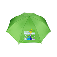 Зонтик детский с салатовым свистком с принтом полуавтомат 95 см 8 спиц CLN-049