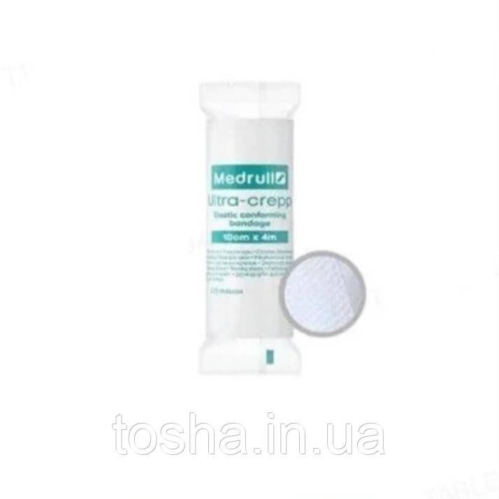 Бинт еластичний 4,0 м х 10,0 см Ultra-crep Medrull 5 шт. - фото 1 - id-p1907232193