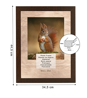 Рамка для фотографій 30х40 см, сосна шоколад, PGR-10060, фото 2