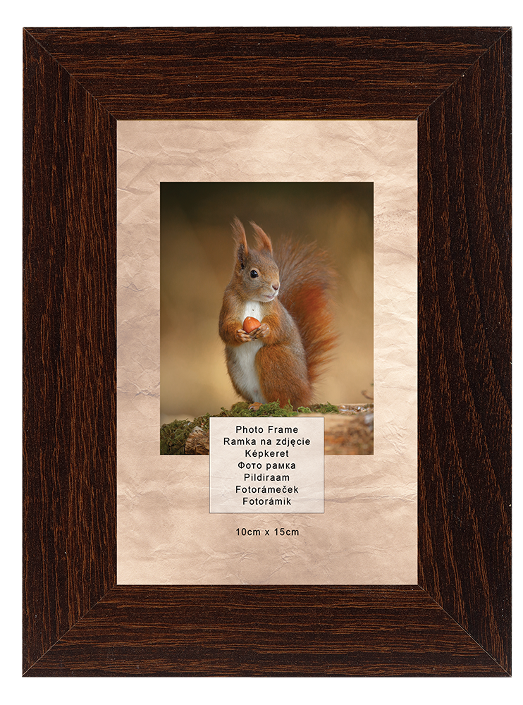 Рамка для фотографій 10х15 см темно коричнева PGR-10053