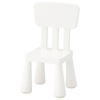 Детский стул IKEA MAMMUT для/дома/улицы белый 403.653.71