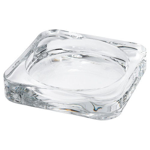 Скляний підсвічник IKEA GLASIG прозорий 10x10 см 602.591.43