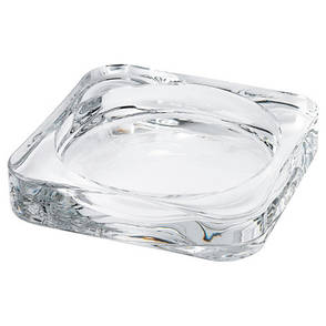 Скляний підсвічник IKEA GLASIG прозорий 10x10 см 602.591.43, фото 1