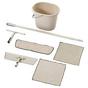 Набір для прибирання/плоска швабра, 7 предметів, бежевий, 603.131.21, IKEA, ІКЕА, SKVALPA