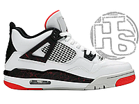 Мужские кроссовки Air Jordan 4 Retro Flight Nostalgia White Black Red 308497-116