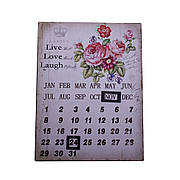 Вічний календар Live Love Laugh металевий 25х33 см OR-1193