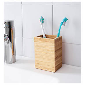 Стакан для зубних щіток IKEA DRAGAN бамбук 302.714.91, фото 3