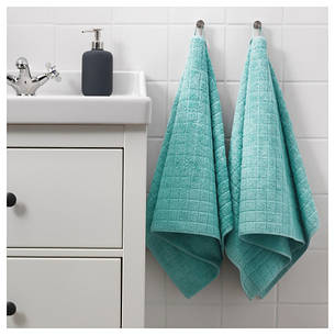 Рушник IKEA ÅFJÄRDEN зелено-синій 50x100 см 301.906.64, фото 3