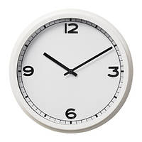 Часы IKEA PUGG настенные белые 25 см 203.578.81
