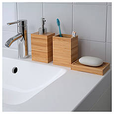 Дозатор для рідкого мила IKEA DRAGAN 350 мл бамбук 902.714.93, фото 5