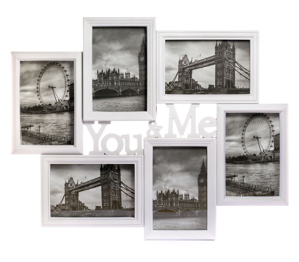 Фоторамка-колаж, "You&Me", пластик, білий, КОЛ-29