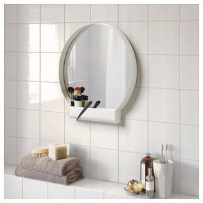 Дзеркало, білий, 45x46 см, 703.461.02, IKEA, ІКЕА, YPPERLIG, фото 3