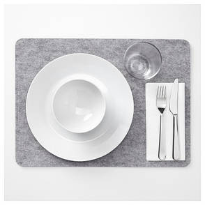 Серветка під прибори IKEA VÄLBEHÅLL світло-сірий 33x45 см 803.577.36, фото 4