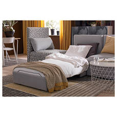 Плед IKEA ORMHASSEL жовтий/сірий 120x180 см 603.288.20, фото 4