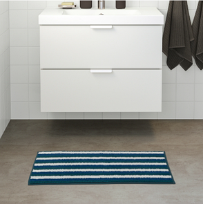 Килимок для ванної IKEA TOFTBO синій/різнокольоровий 50х80 см 004.675.88, фото 3