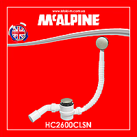 Сифон для ванни клік-клак матова сталь HC2600CLSN McALPINE