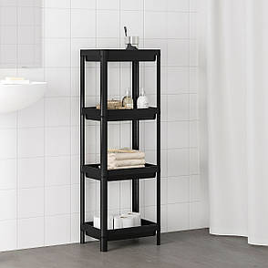 Стелаж чорний IKEA VESKEN пластик 23x36х100 см 304.508.07, фото 4