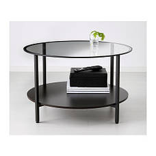 Журнальний стіл, чорно-коричневий, скло, 75 см, 802.133.09, IKEA, ІКЕА, VITTSJÖ, фото 3