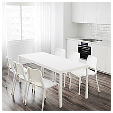 Розсувний стіл IKEA VANGSTA білий 120/180x75 см 803.615.64, фото 5