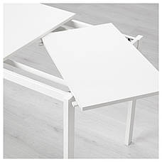 Розсувний стіл, білий, 80/120x70 см 003.751.26 ІКЕА, IKEA, VANGSTA, фото 4