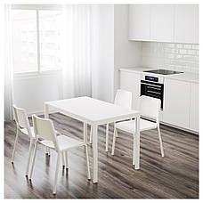 Розсувний стіл, білий, 80/120x70 см 003.751.26 ІКЕА, IKEA, VANGSTA, фото 5