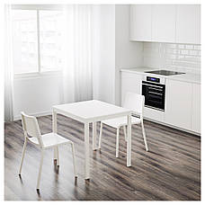 Розсувний стіл, білий, 80/120x70 см 003.751.26 ІКЕА, IKEA, VANGSTA, фото 6