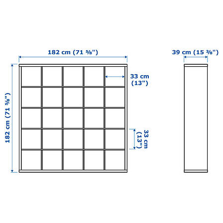 Стелаж, білий, 182x182 см, 703.015.37, ІКЕА, IKEA, KALLAX, фото 3