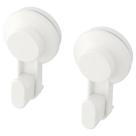 Гачок з присоскою IKEA TISKEN 2 шт білий 703.812.75, фото 1