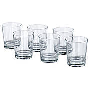 Склянки IKEA GODIS 230 мл 6 шт прозоре скло 800.921.09