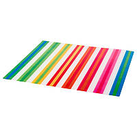 Салфетка под приборы IKEA POPPIG в полоску разноцветная 37x37 см 003.270.84