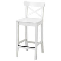 Стул барный IKEA INGOLF белый 63 см 101.226.47