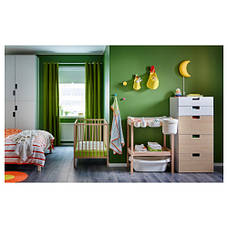 Ліжечко дитяче, бук, 60x120 см, 302.485.37, IKEA, ІКЕА, SNIGLAR, фото 5