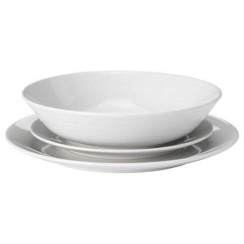 Сервіз, 18 предметів, білий, 303.339.22, ІКЕА, IKEA, FLITIGHET