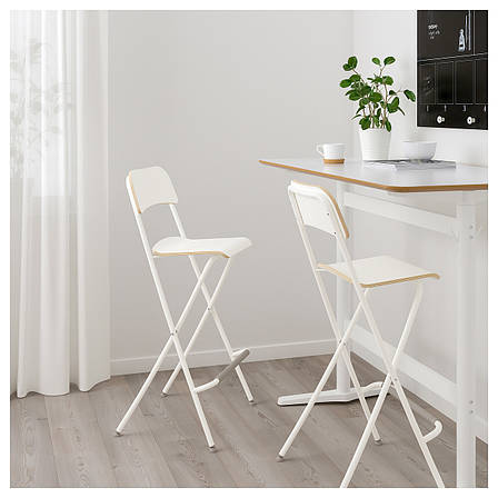 Стілець барний, складаний, білий, 74 см, 904.048.79, ІКЕА, IKEA, FRANKLIN, фото 3