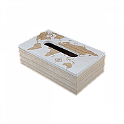 Серветниця дерев'яна, ''карта світу'', 14*7.5*24 см, OD-1073