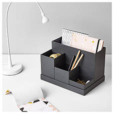 Підставка для канцелярського приладдя, чорний, 18x17 см, 803.954.89, IKEA, ІКЕА, TJENA, фото 4