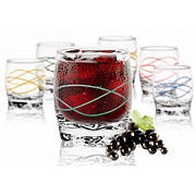 Склянки, 250 мл, 6 шт, різнокольоровий, GL-7092