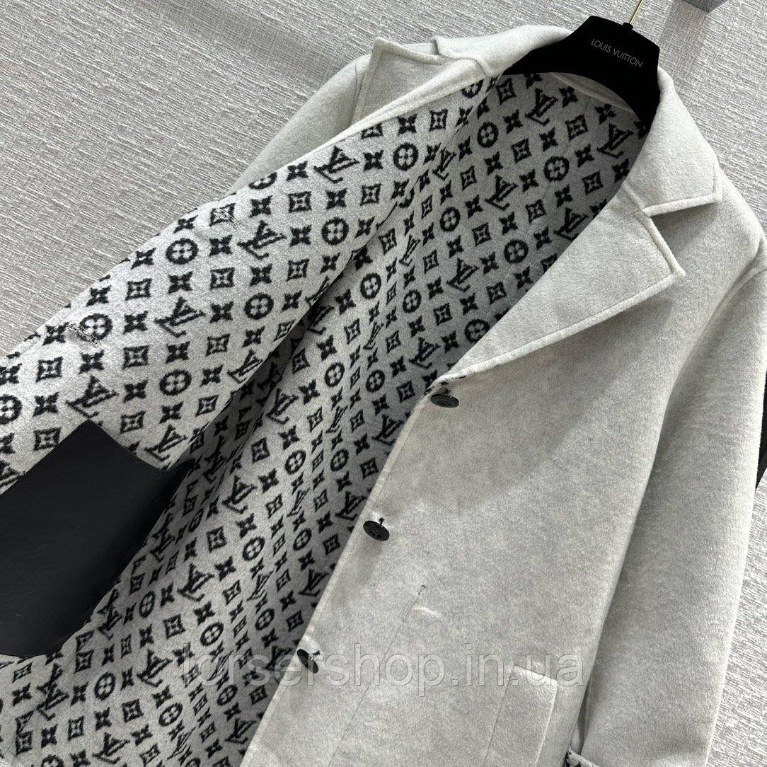 Шерстяное пальто Louis Vuitton с двусторонними лацканами серого цвета, качество премиум new 2023 - фото 9 - id-p1907251752