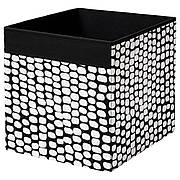 Коробка IKEA DRÖNA чорний білий 33x38x33 см  004.680.88