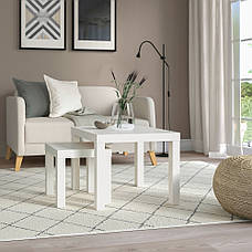 Журнальний столик IKEA LACK білий 55х55 см 304.499.08, фото 3