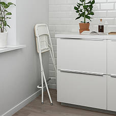 Барний стілець зі спинкою IKEA FRANKLIN складний білий 63 см 704.048.75, фото 5