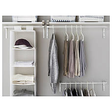 Штанга для одягу IKEA MULIG білий 60-90 см 301.794.35, фото 3