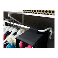 Штанга для одягу IKEA MULIG білий 60-90 см 301.794.35, фото 4