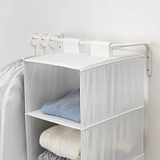 Штанга для одягу IKEA MULIG білий 60-90 см 301.794.35, фото 6