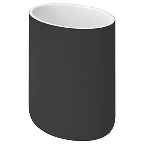 Стакан для зубних щіток IKEA EKOLN кераміка темно-сірий 004.416.21, фото 1